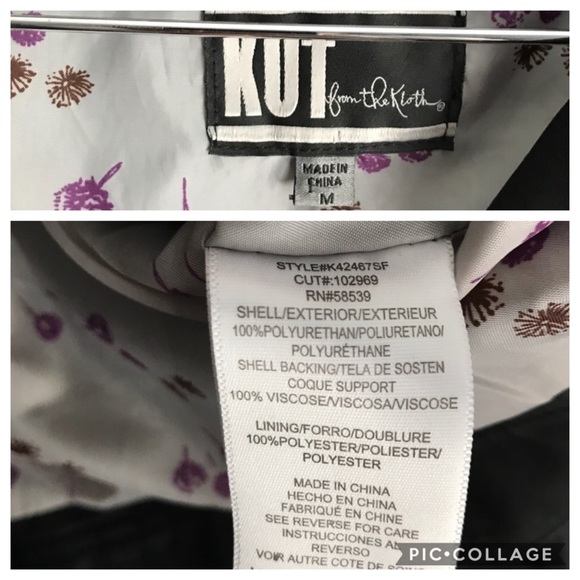 Kut from the Kloth Black Faux Leather Jacket - Picture 8 of 8